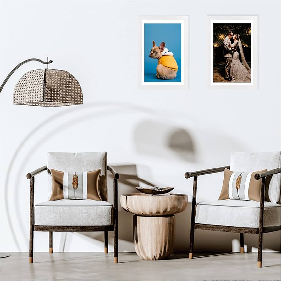 Amazon.co.jp: 4パック 8 x 12インチ ホワイト クラシカル 木製 写真